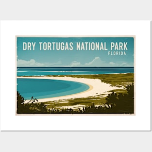 Dry Tortugas Vintage Landscape Posters and Art